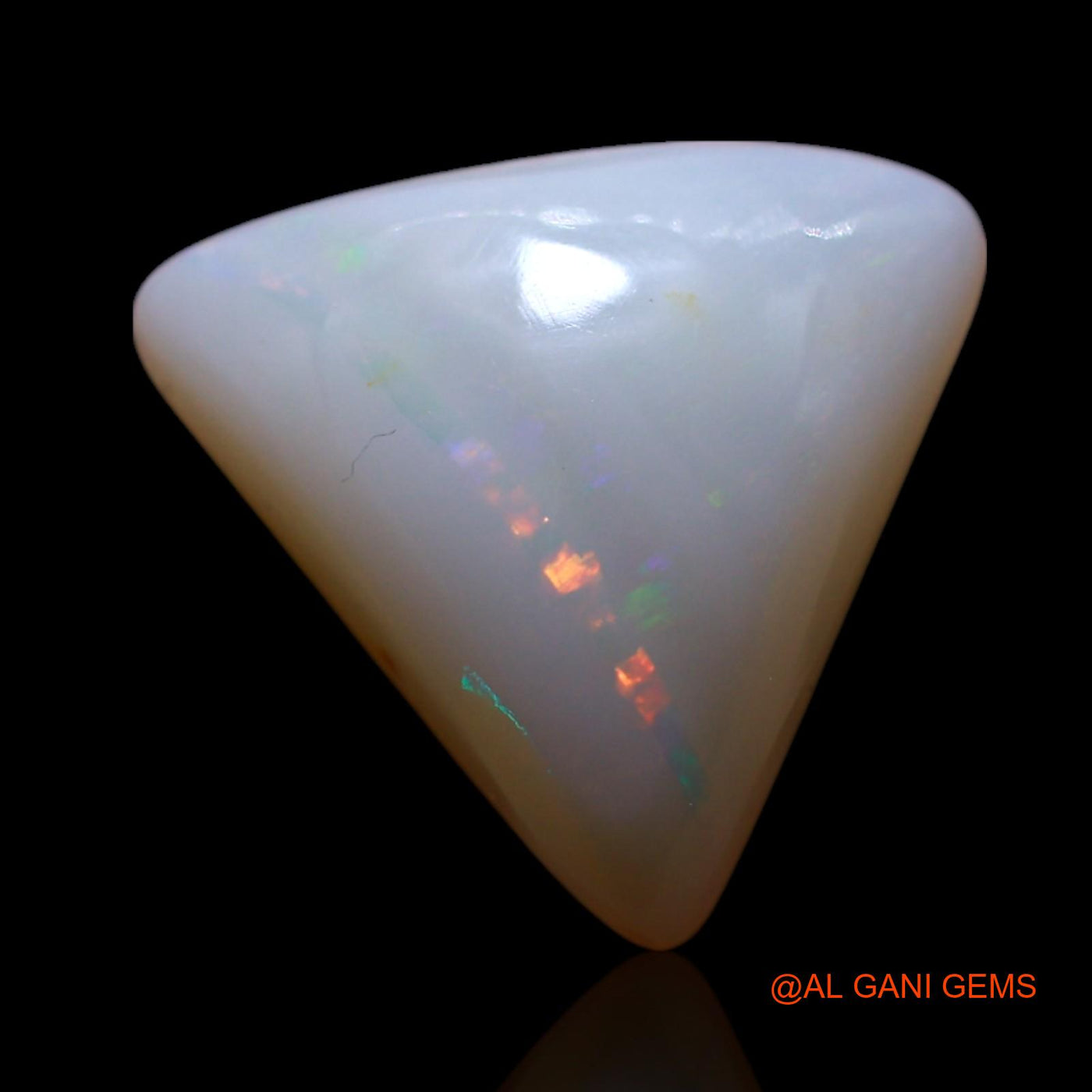 4.00 Cts Natural Australian Fire Opal Loose Gemstone Trillion Cabochon 13x12x5 mm AG-432