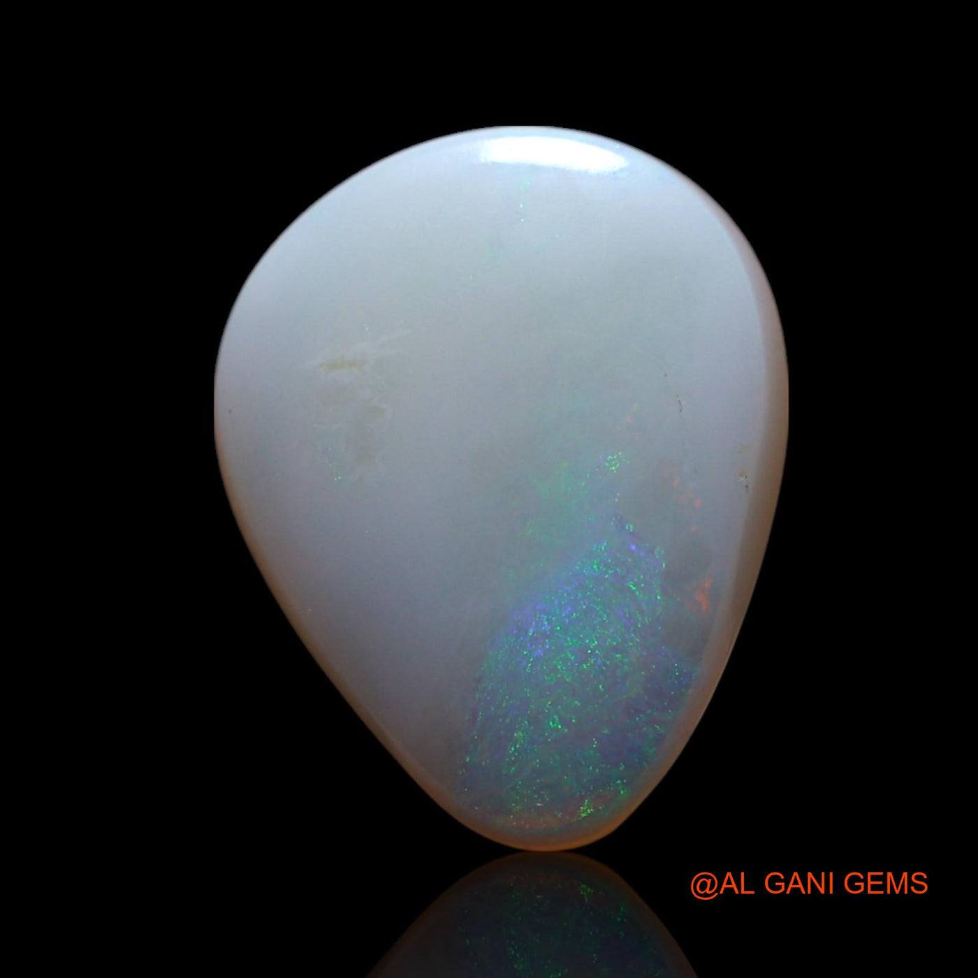 Natural Untreated Fire Opal Loose Gemstone Pear Cabochon From Australia 3.00 Cts 14x11x3 mm AG-434