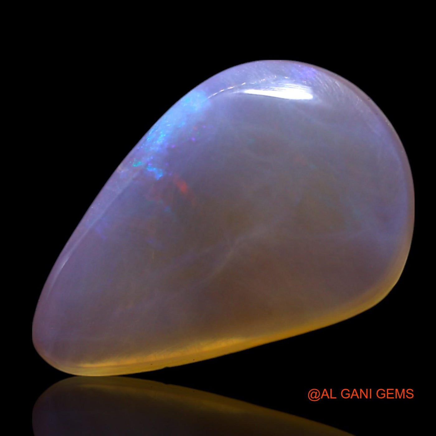 3.00 Cts Natural Australian Fire Opal Pear Cabochon Loose Gemstone For Jewelry 15x10x3 mm AG-438