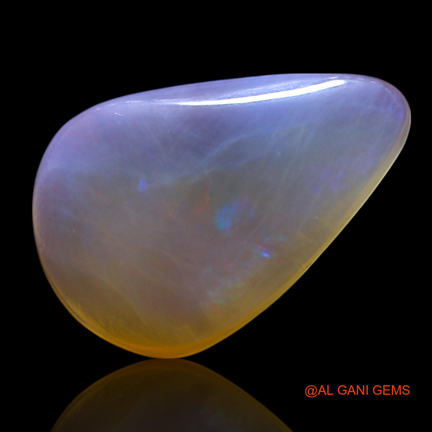3.00 Cts Natural Australian Fire Opal Pear Cabochon Loose Gemstone For Jewelry 15x10x3 mm AG-438