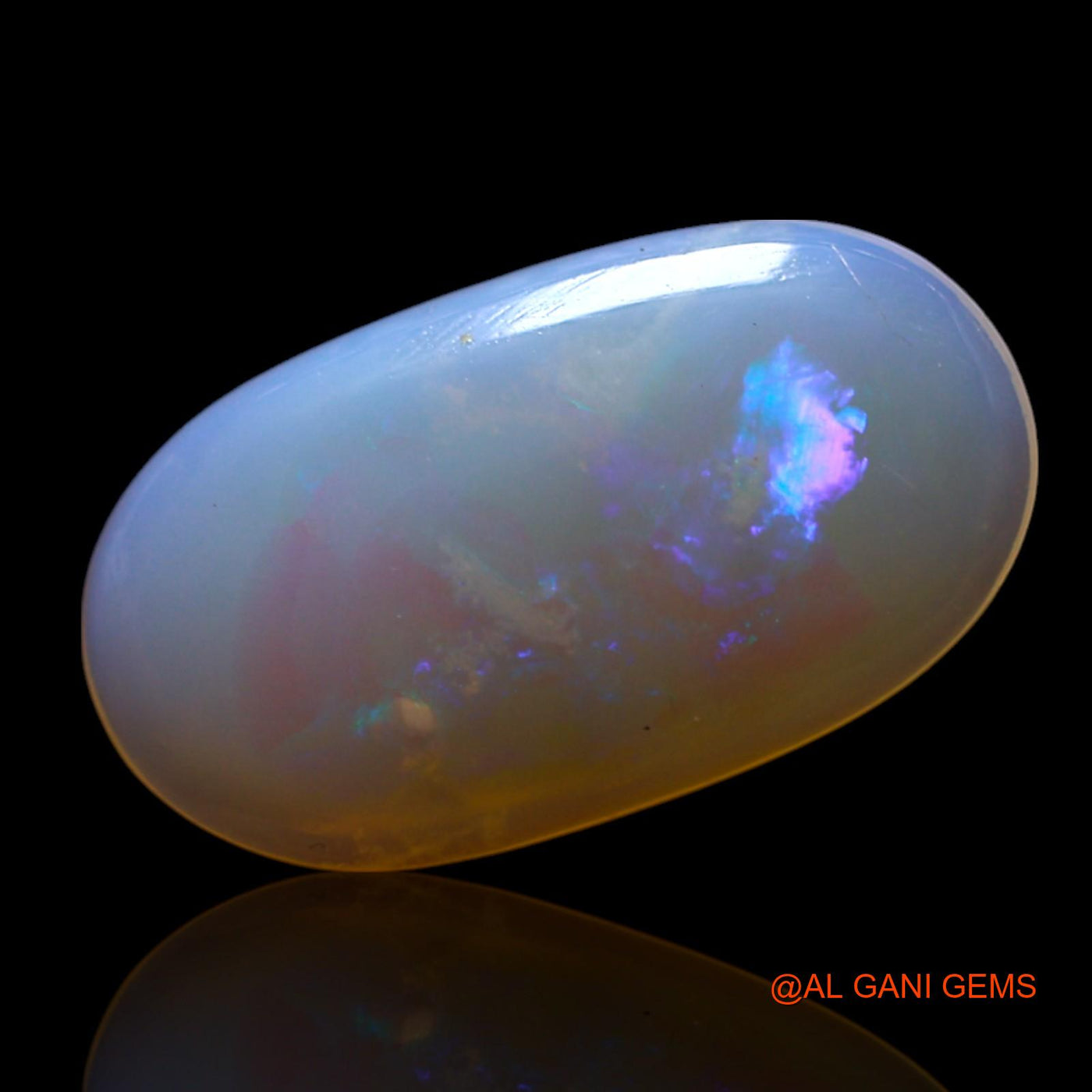 1.00 Cts Unheated Australian Fire Opal Loose Gemstone Oval Cabochon Natural 13x7x2 mm AG-43