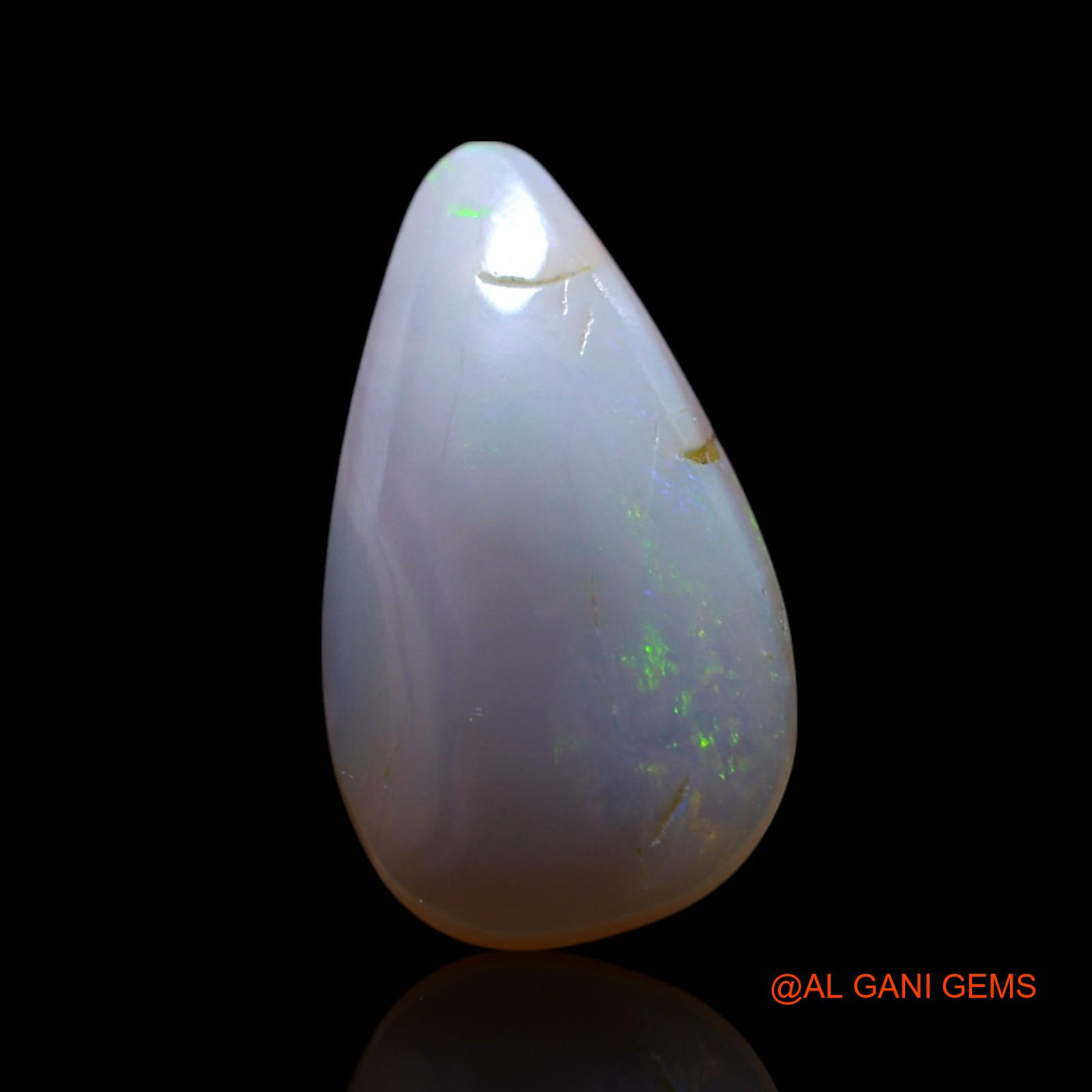 3.00 Cts Natural Australian Fire Opal Loose Gemstone Pear Cabochon 16x9x3 mm AG-440
