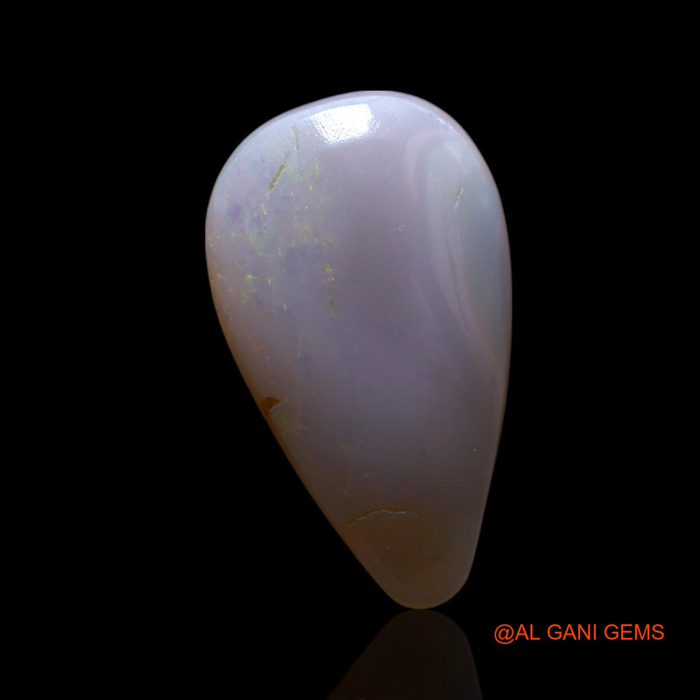 3.00 Cts Natural Australian Fire Opal Loose Gemstone Pear Cabochon 16x9x3 mm AG-440