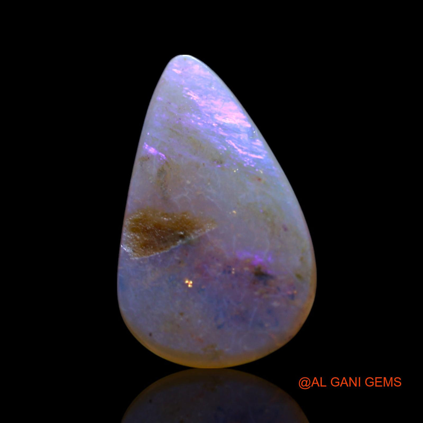 2.00 Cts Natural Australian Fire Opal Loose Gemstone Pear Cabochon 15x9x2 mm AG-443