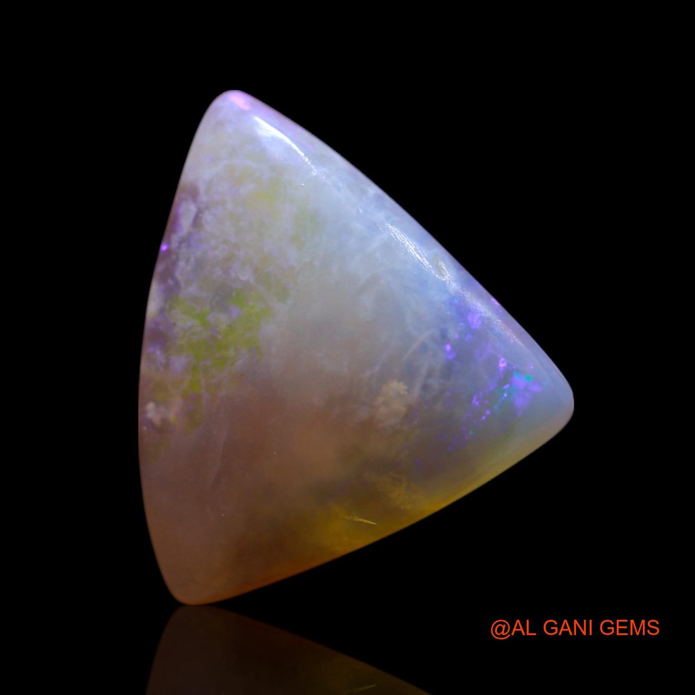 3.00 Cts Natural Australian Fire Opal Trillion Cabochon Loose Gemstone For Jewelry 13x12x3 mm AG-444