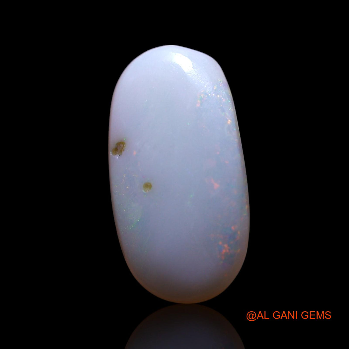 Natural Fire Opal Gemstone 2.00 Cts Loose Oval Cabochon From Australia 15x8x2 mm AG-449