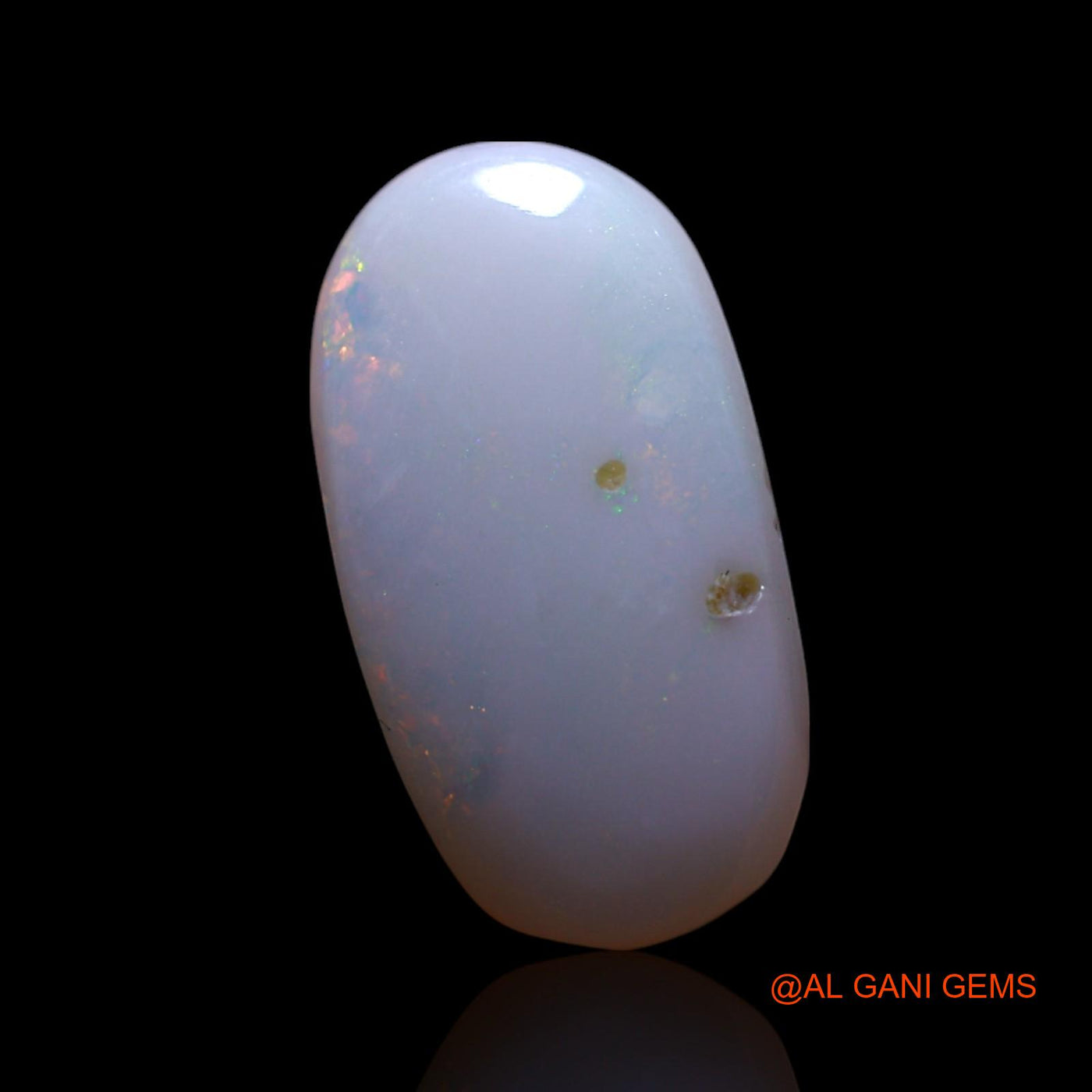 Natural Fire Opal Gemstone 2.00 Cts Loose Oval Cabochon From Australia 15x8x2 mm AG-449