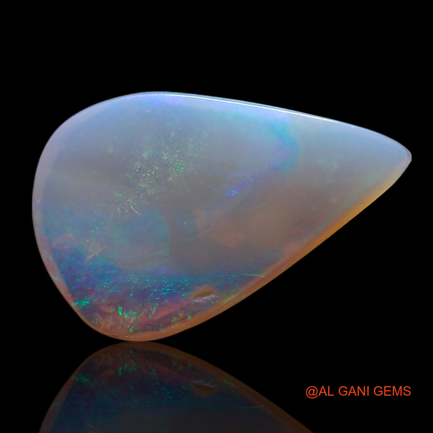 Natural Fire Opal Gemstone 2.00 Cts Loose Pear Cabochon From Australia 15x9x3 mm AG-450