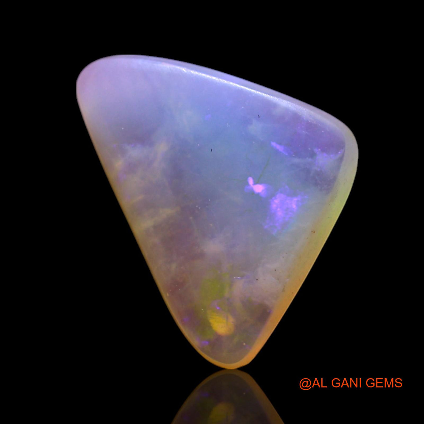 2.00 Cts Natural Australian Fire Opal Trillion Cabochon Loose Gemstone For Jewelry 15x10x3 mm AG-451