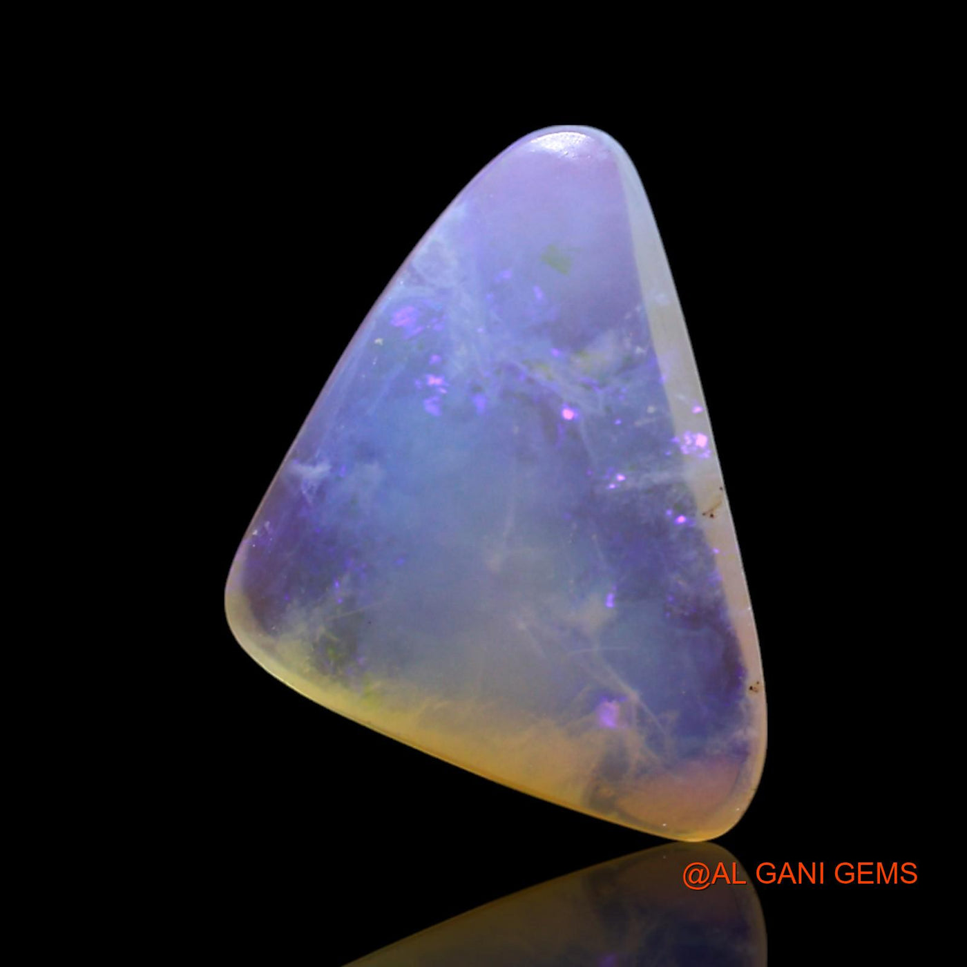 2.00 Cts Natural Australian Fire Opal Trillion Cabochon Loose Gemstone For Jewelry 15x10x3 mm AG-451