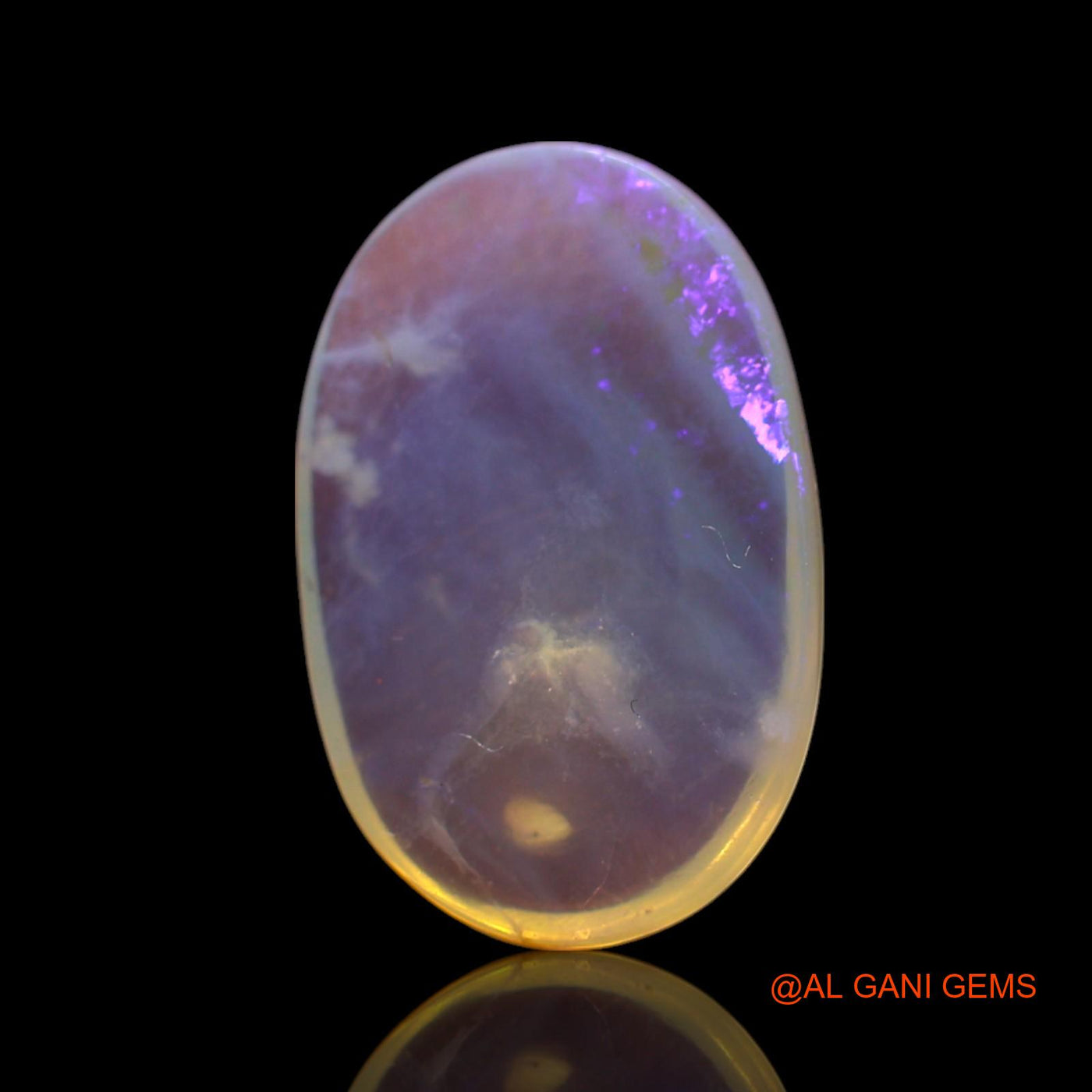 Natural Untreated Fire Opal Loose Gemstone Oval Cabochon From Australia 3.00 Cts 14x9x3 mm AG-457