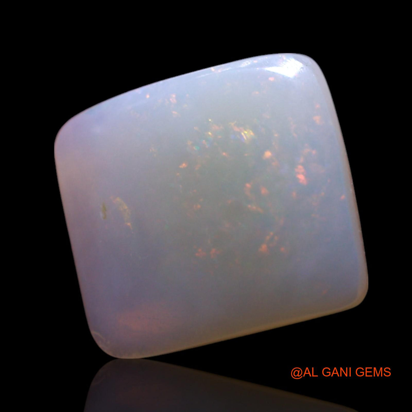3.00 Cts Natural Australian Fire Opal Square Cabochon Loose Gemstone For Jewelry 12x10x3 mm AG-458