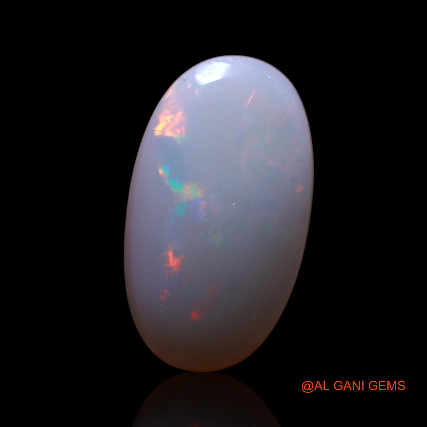 2.00 Cts Unheated Australian Fire Opal Loose Gemstone Oval Cabochon Natural 14x8x3 mm AG-464