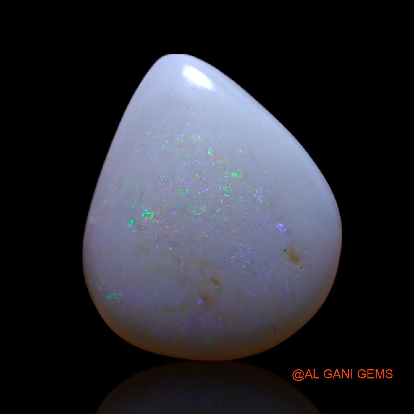 2.00 Cts Unheated Australian Fire Opal Loose Gemstone Pear Cabochon Natural 13x11x3 mm AG-465