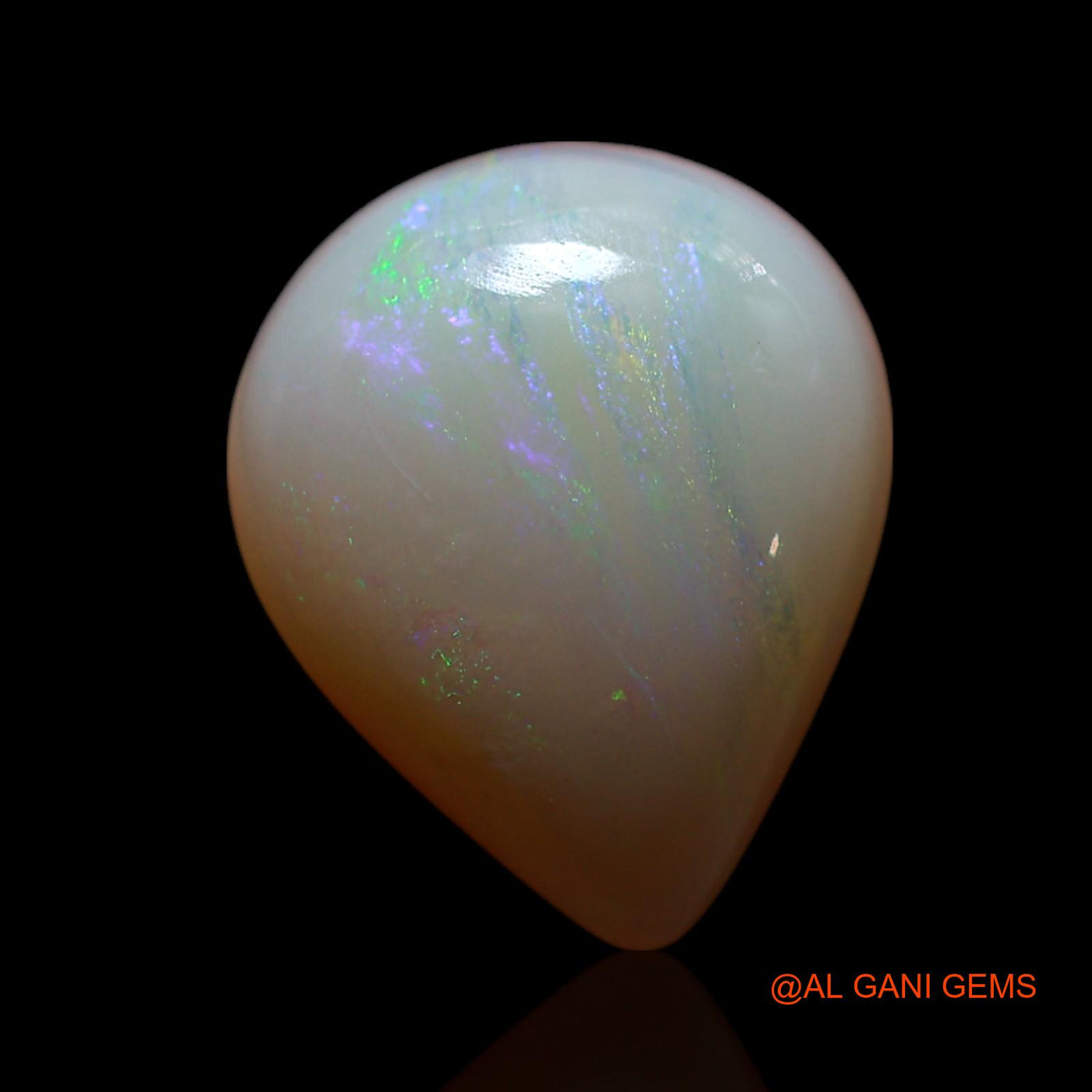 Natural Untreated Fire Opal Loose Gemstone Pear Cabochon From Australia 3.00 Cts 12x10x4 mm AG-470