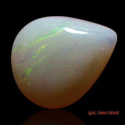 Natural Untreated Fire Opal Loose Gemstone Pear Cabochon From Australia 3.00 Cts 12x10x4 mm AG-470