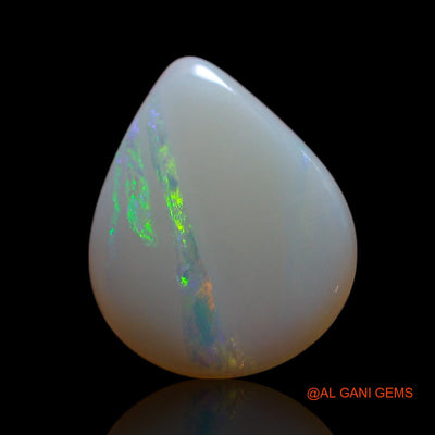 Natural Untreated Fire Opal Loose Gemstone Pear Cabochon From Australia 3.00 Cts 12x10x4 mm AG-470