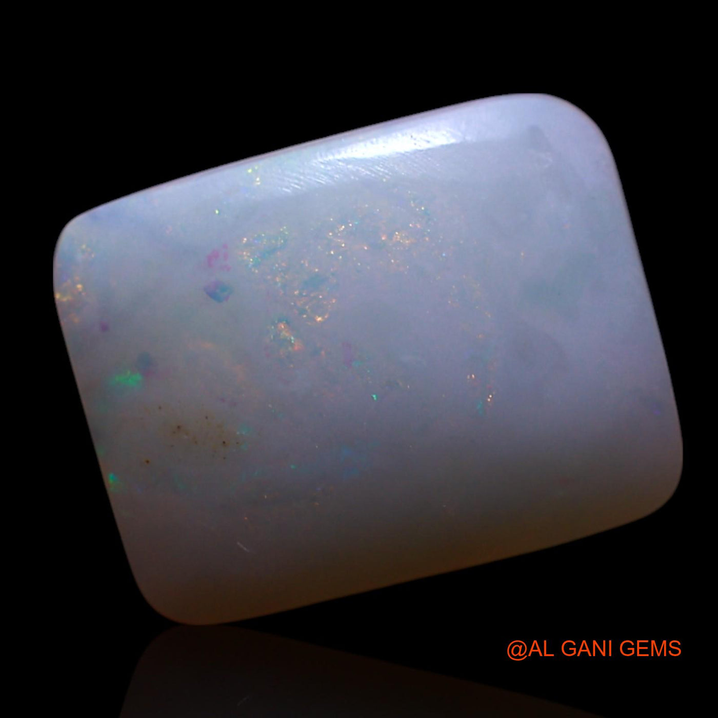 3.00 Cts Natural Australian Fire Opal Square Cabochon Loose Gemstone For Jewelry 12x9x4 mm AG-471