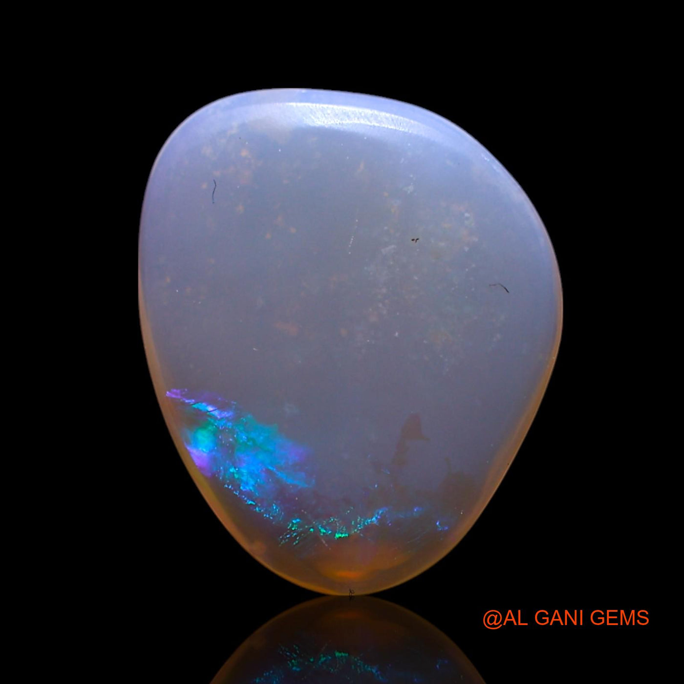 2.00 Cts Natural Australian Fire Opal Loose Gemstone Fancy Cabochon 13x10x2 mm AG-472