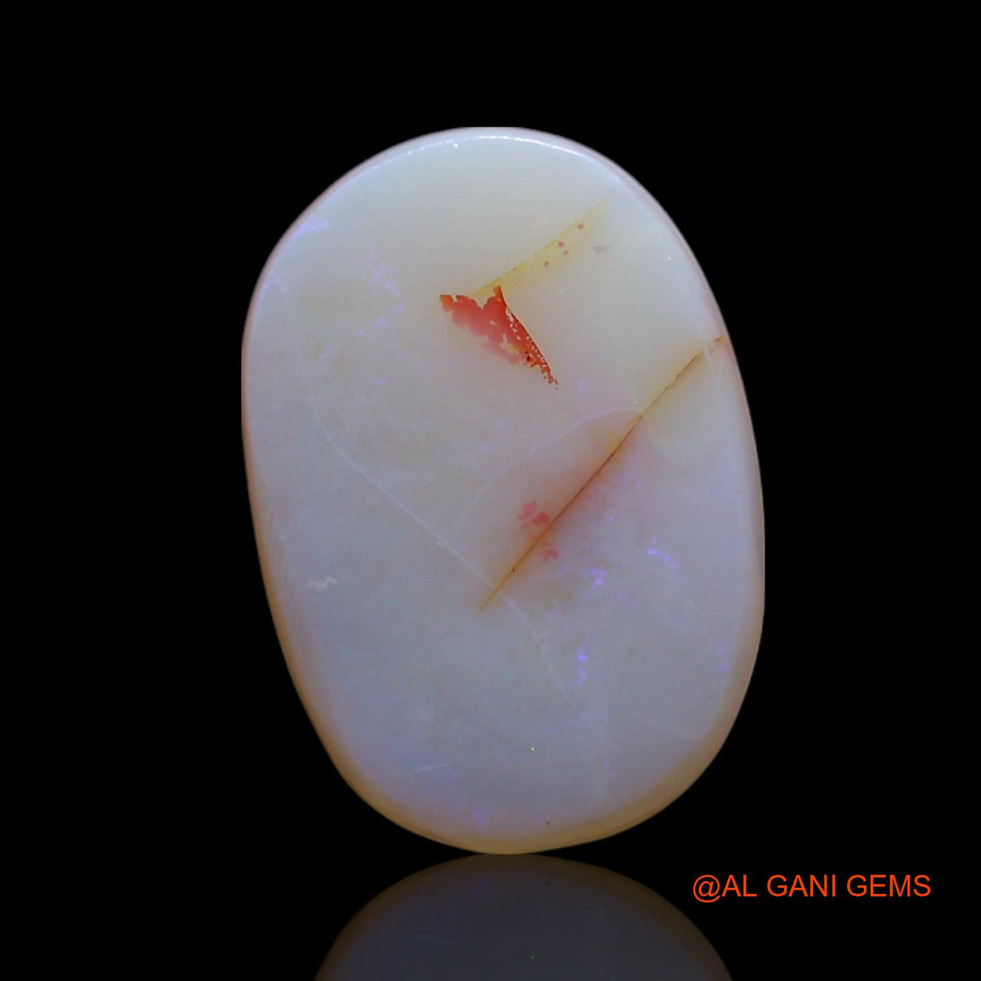 3.00 Cts Unheated Australian Fire Opal Loose Gemstone Oval Cabochon Natural 13x9x4 mm AG-473