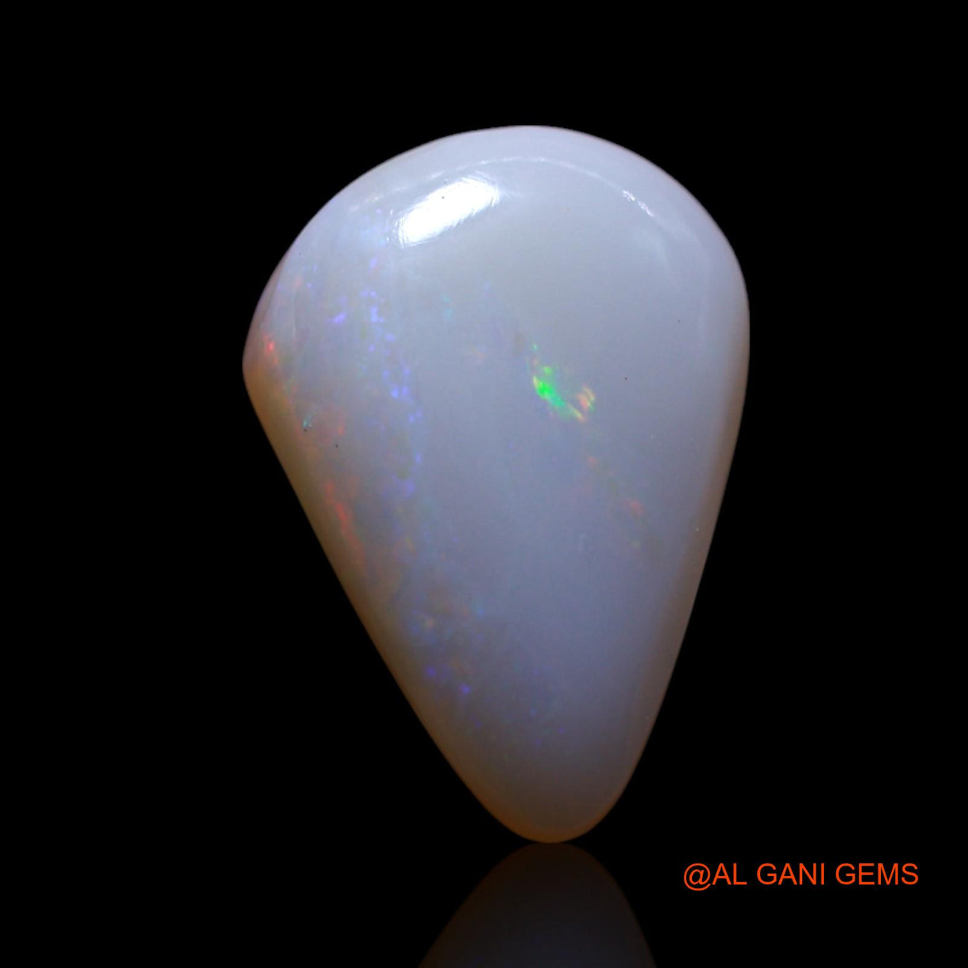 3.00 Cts Natural Australian Fire Opal Loose Gemstone Pear Cabochon 13x9x4 mm AG-474