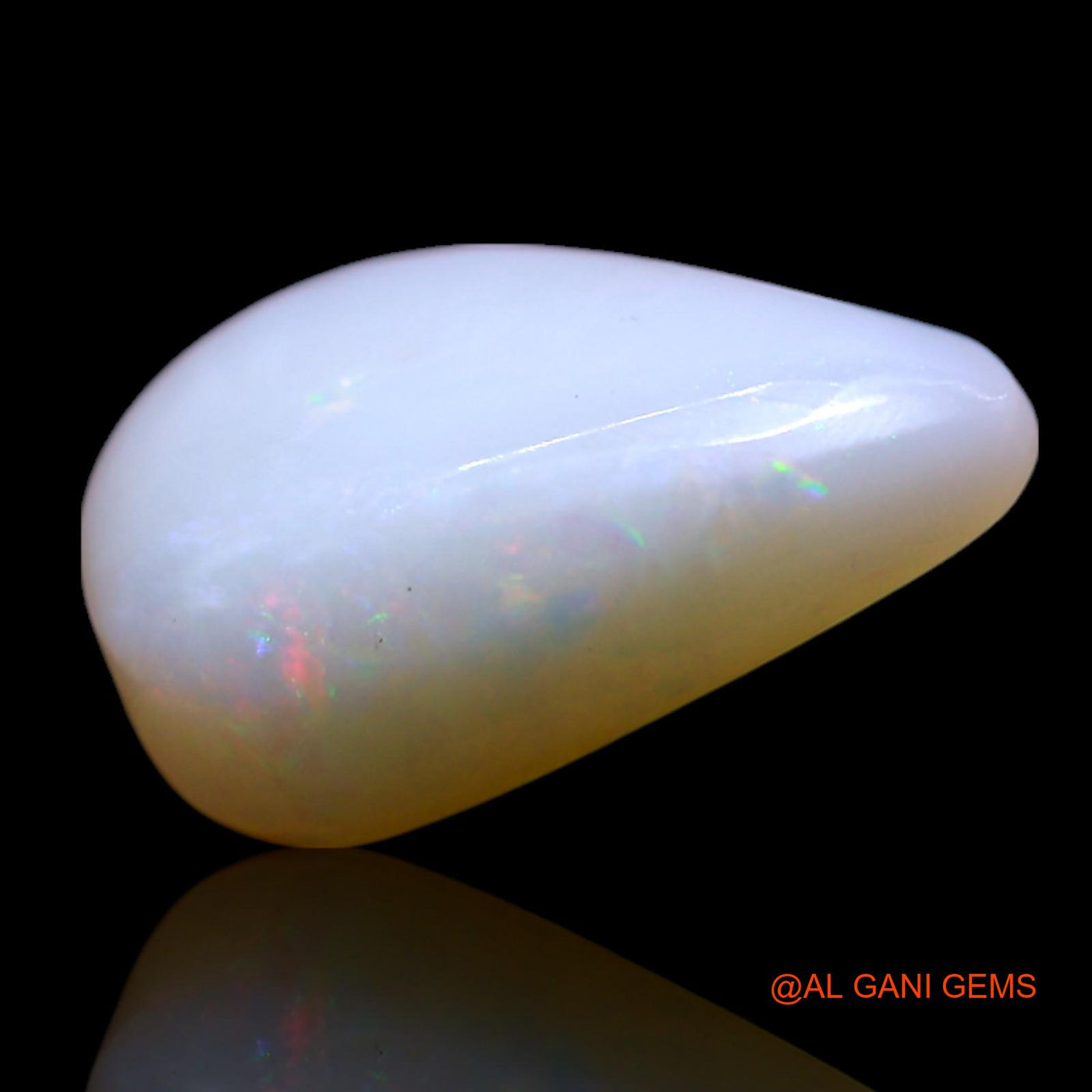 3.00 Cts Natural Australian Fire Opal Loose Gemstone Pear Cabochon 13x9x4 mm AG-474