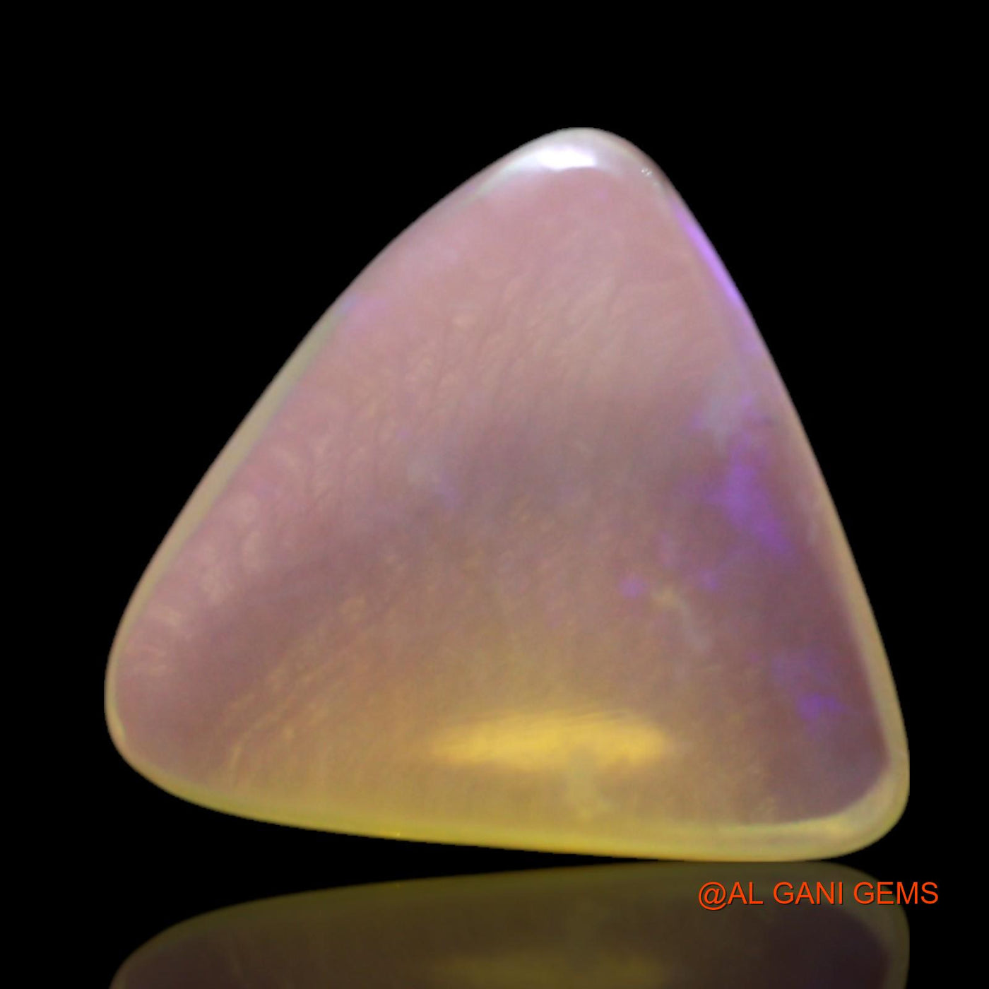 3.00 Cts Natural Australian Fire Opal Loose Gemstone Trillion Cabochon 11x11x4 mm AG-476