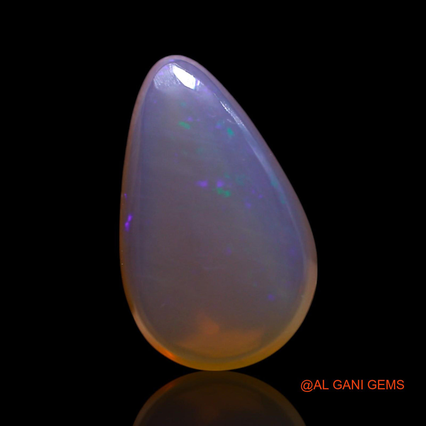 Natural Fire Opal Gemstone 3.00 Cts Loose Pear Cabochon From Australia 14x8x5 mm AG-477