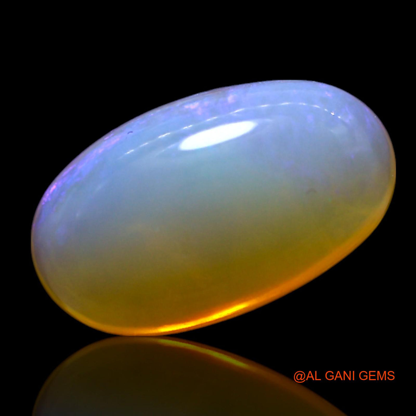 Natural Fire Opal Gemstone 2.00 Cts Loose Oval Cabochon From Australia 12x7x4 mm AG-47