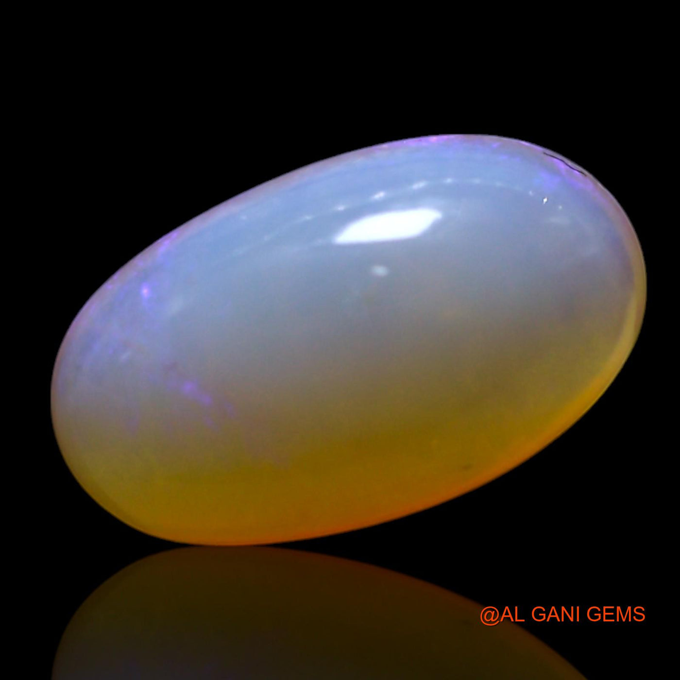 Natural Fire Opal Gemstone 2.00 Cts Loose Oval Cabochon From Australia 12x7x4 mm AG-47