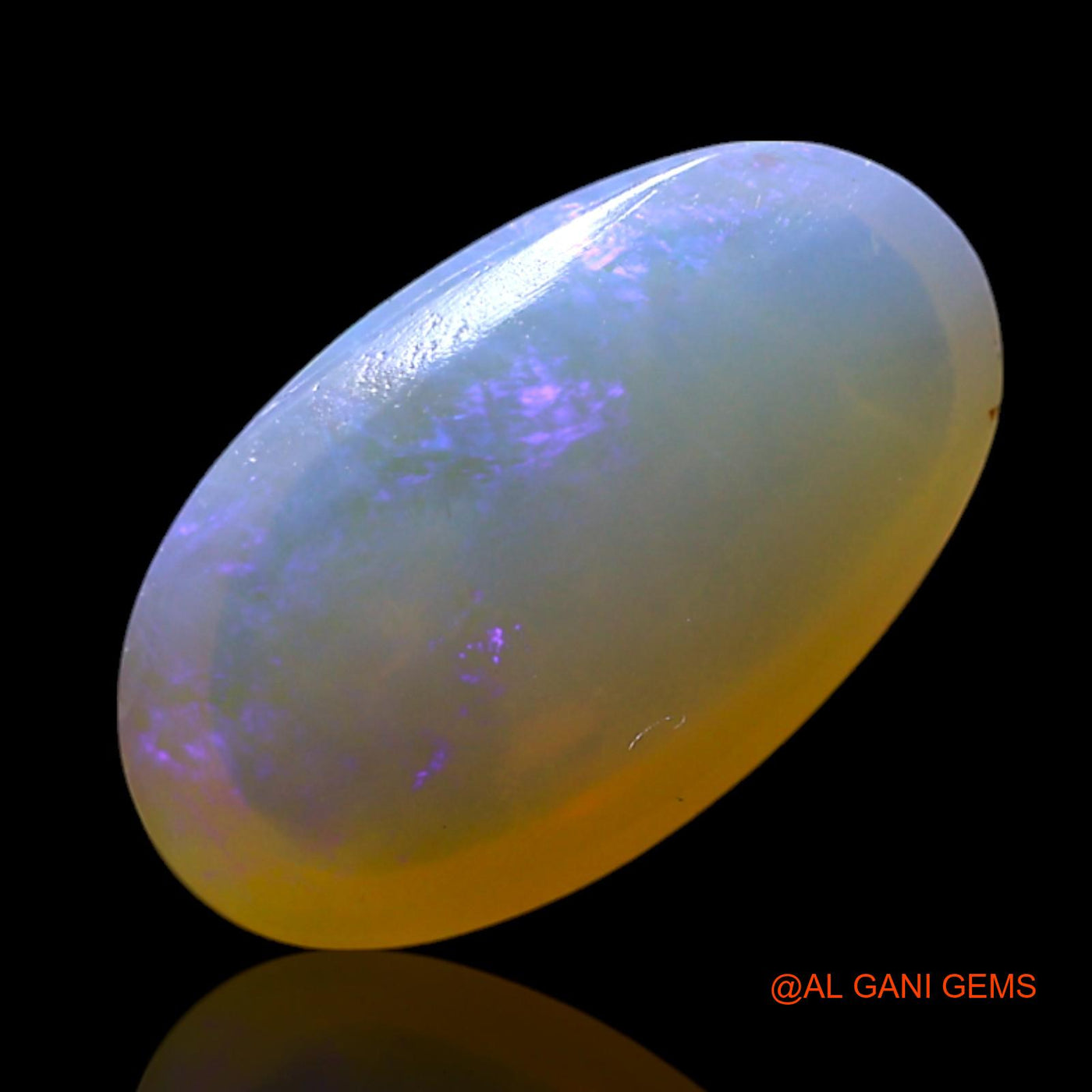 Natural Fire Opal Gemstone 2.00 Cts Loose Oval Cabochon From Australia 12x7x4 mm AG-47