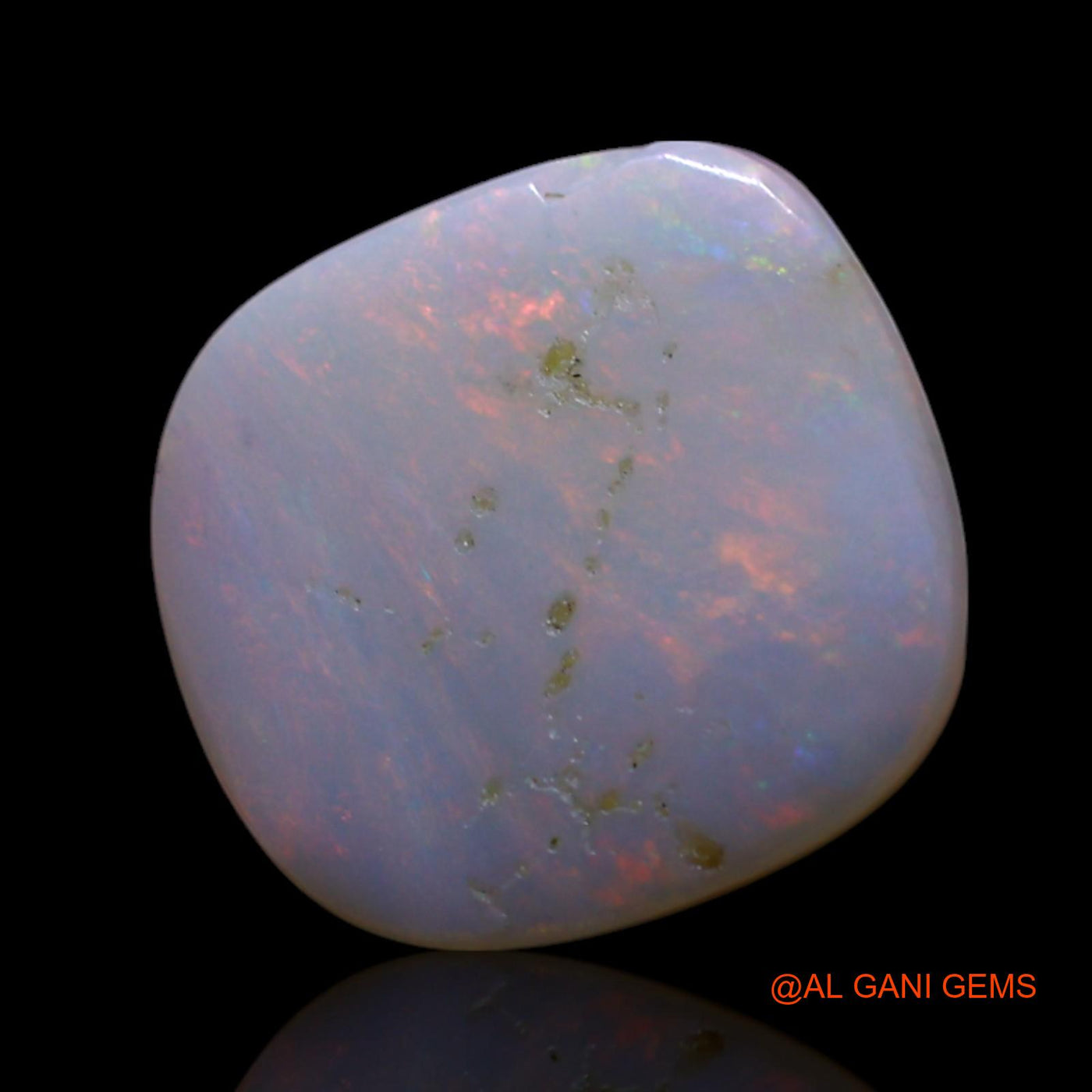 3.00 Cts Natural Australian Fire Opal Loose Gemstone Fancy Cabochon 10x10x3 mm AG-487