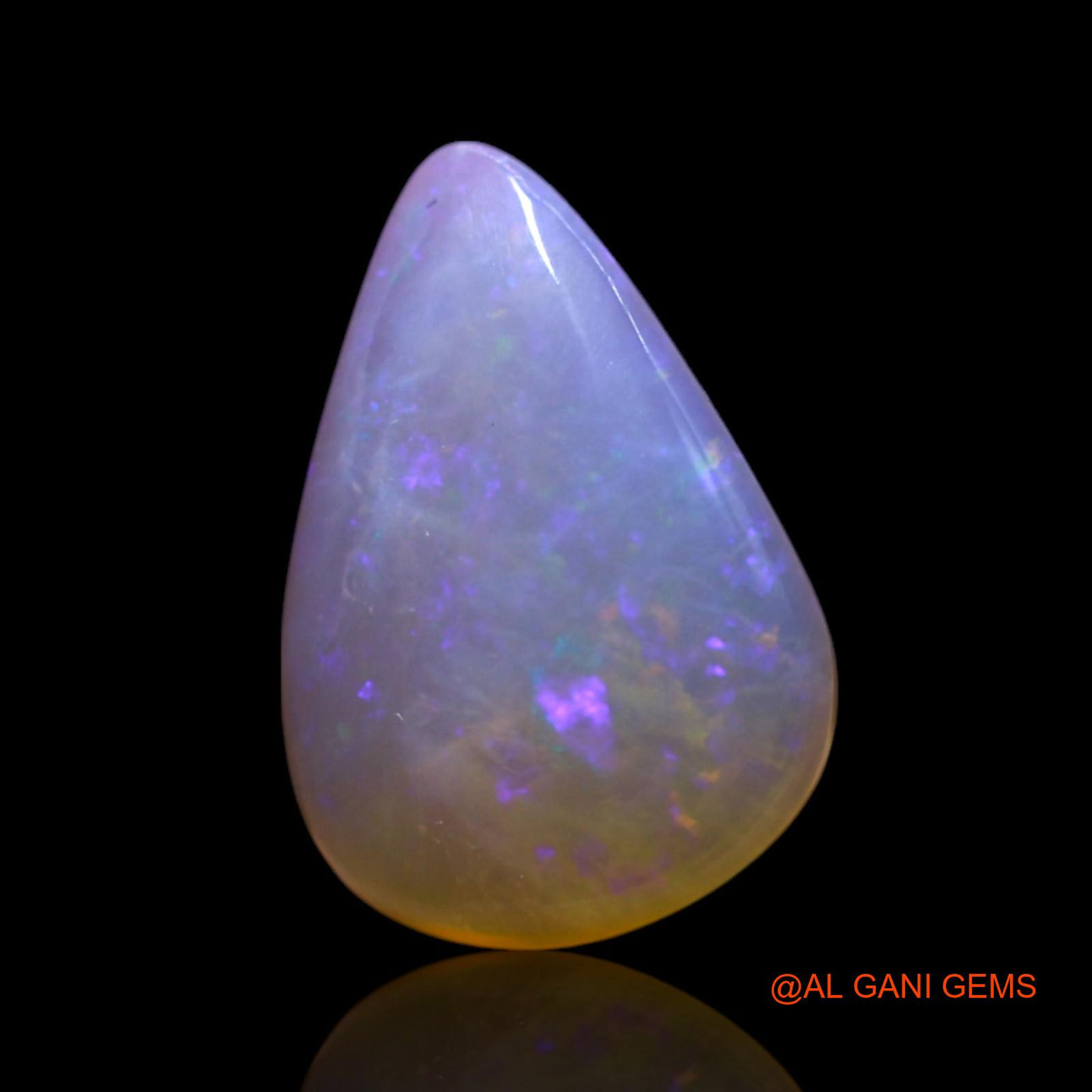 2.00 Cts Natural Australian Fire Opal Loose Gemstone Pear Cabochon 13x9x3 mm AG-491