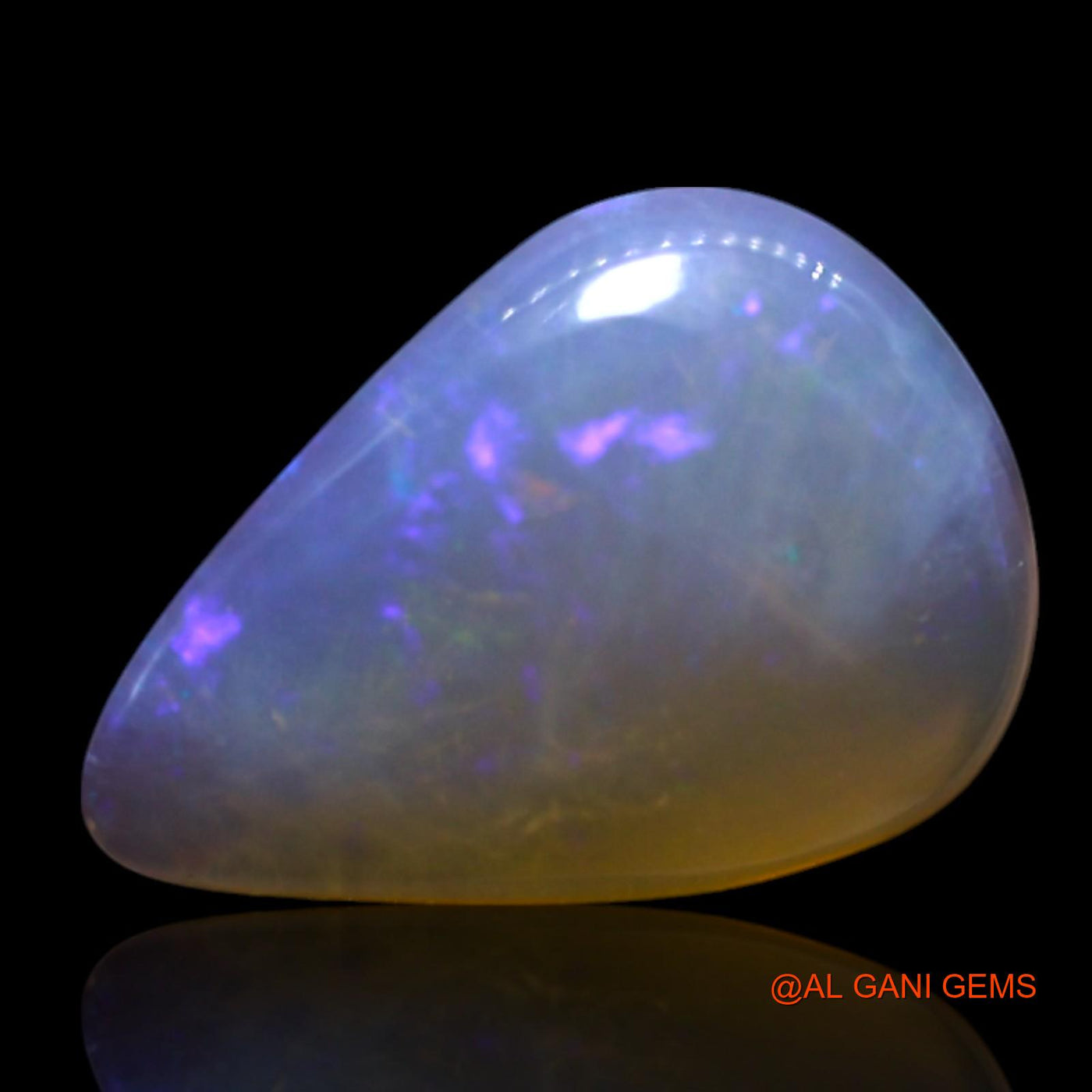 2.00 Cts Natural Australian Fire Opal Loose Gemstone Pear Cabochon 13x9x3 mm AG-491