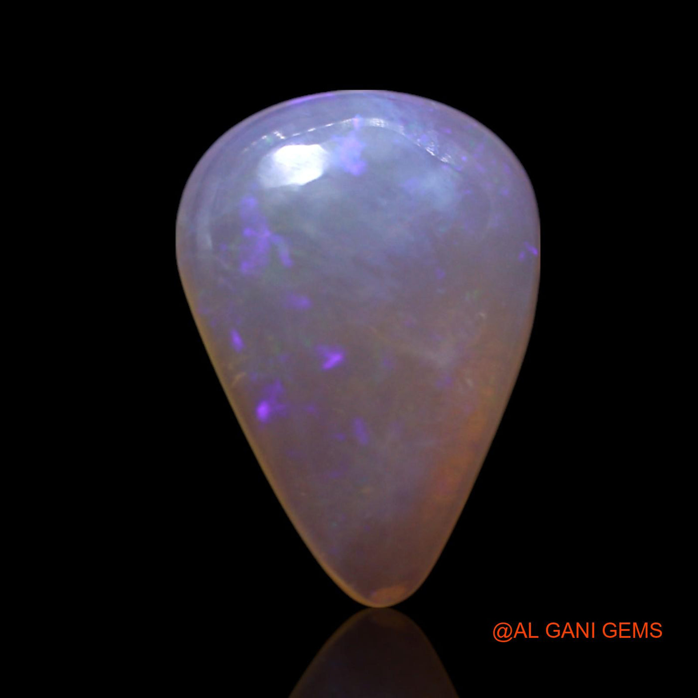 2.00 Cts Natural Australian Fire Opal Loose Gemstone Pear Cabochon 13x9x3 mm AG-491