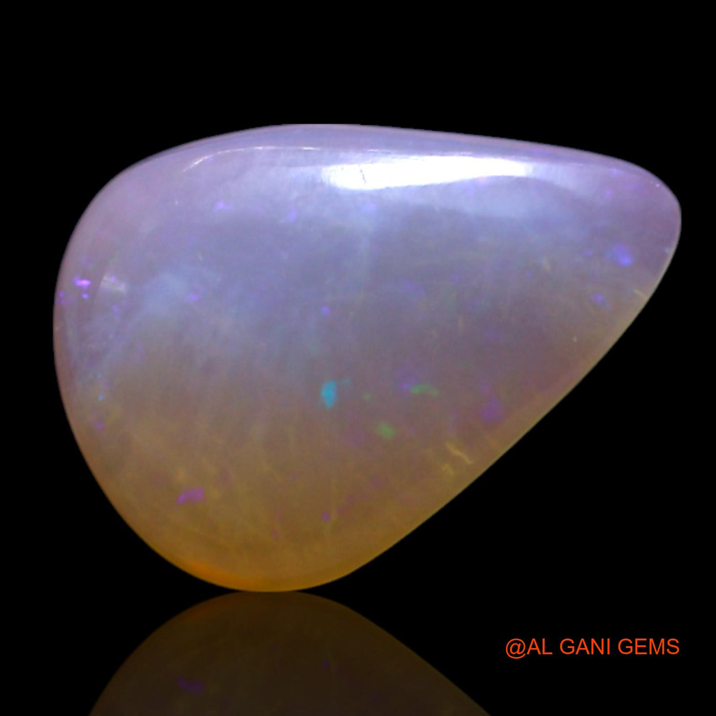 2.00 Cts Natural Australian Fire Opal Loose Gemstone Pear Cabochon 13x9x3 mm AG-491