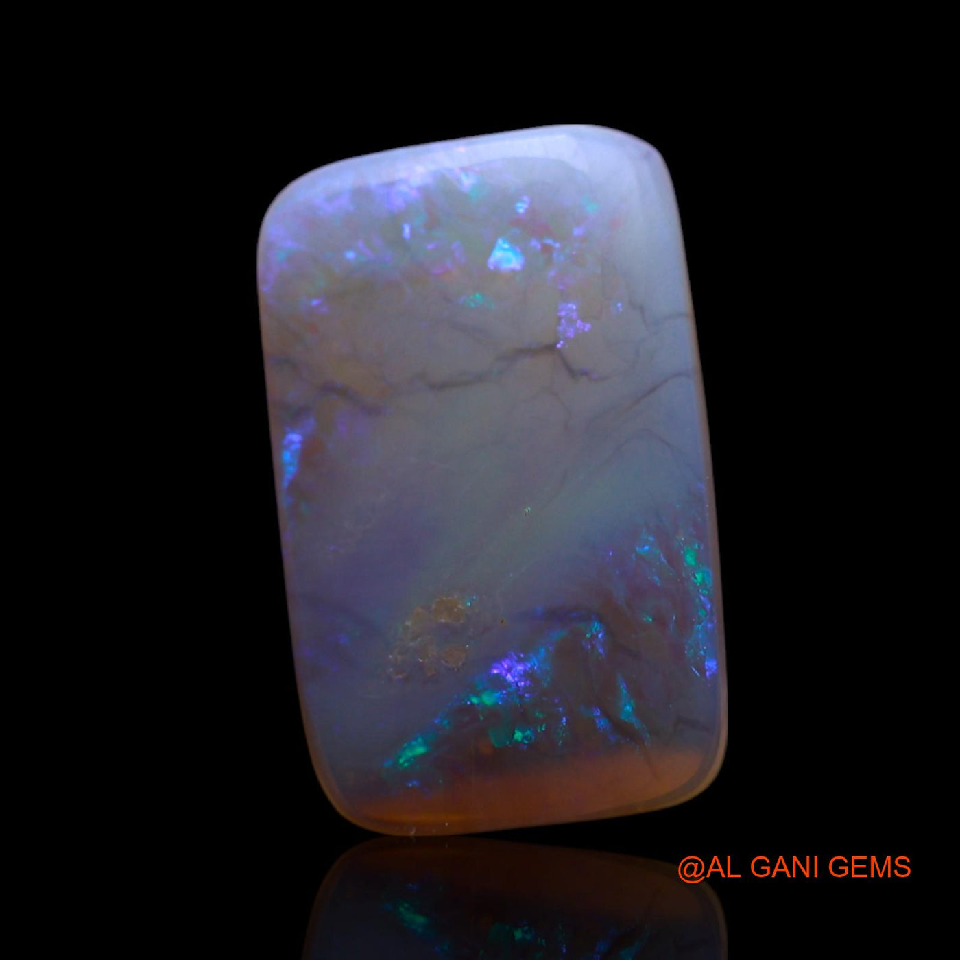 1.00 Cts Natural Australian Fire Opal Loose Gemstone Square Cabochon 12x8x2 mm AG-494