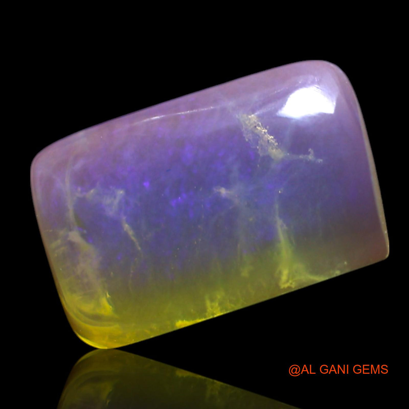 2.00 Cts Natural Australian Fire Opal Loose Gemstone Square Cabochon 11x7x3 mm AG-496