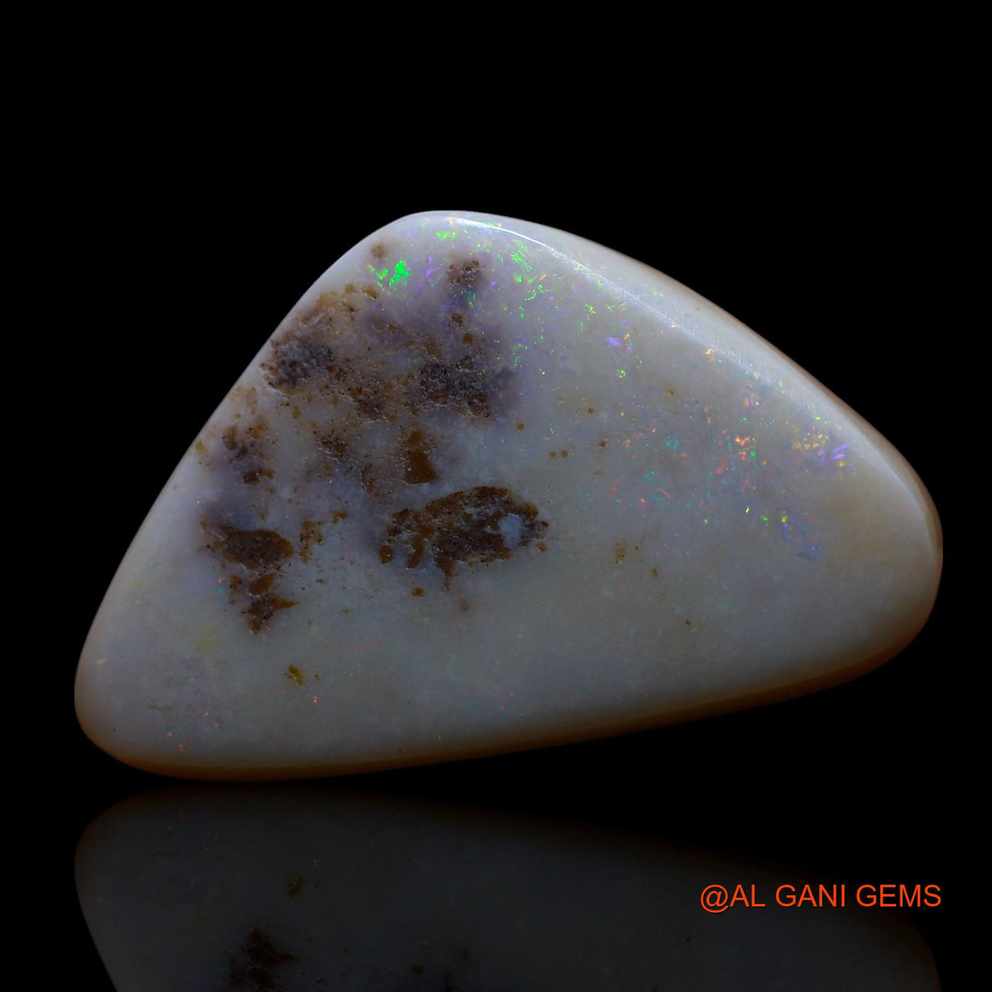 39.00 Cts Natural Australian Fire Opal Loose Gemstone Trillion Cabochon 34x21x9 mm AG-501