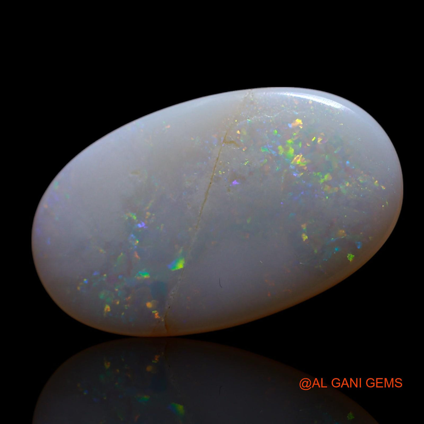 Natural Untreated Fire Opal Loose Gemstone Oval Cabochon From Australia 5.00 Cts 21x12x3 mm AG-514