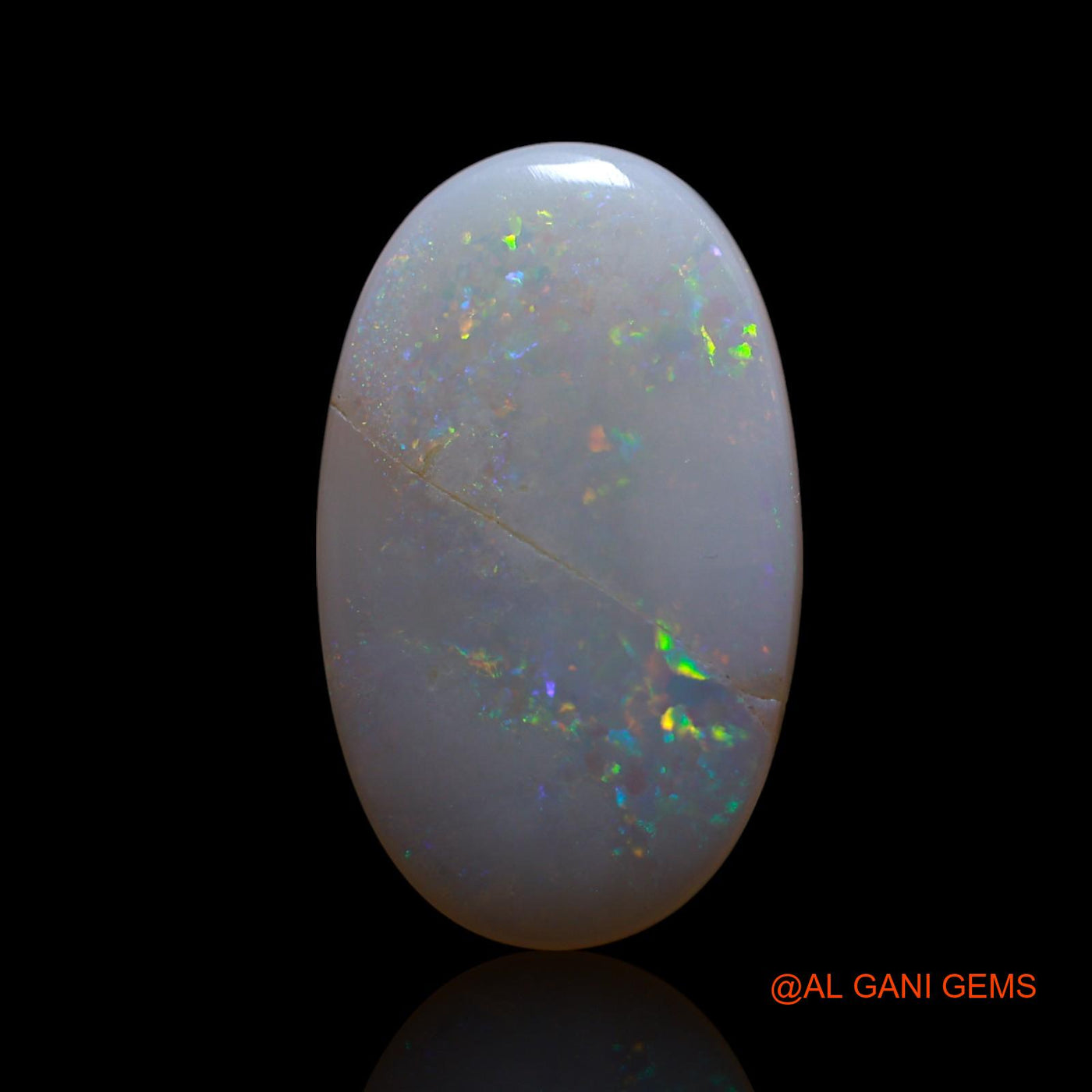 Natural Untreated Fire Opal Loose Gemstone Oval Cabochon From Australia 5.00 Cts 21x12x3 mm AG-514