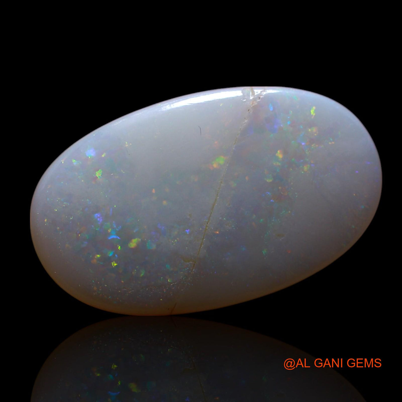 Natural Untreated Fire Opal Loose Gemstone Oval Cabochon From Australia 5.00 Cts 21x12x3 mm AG-514