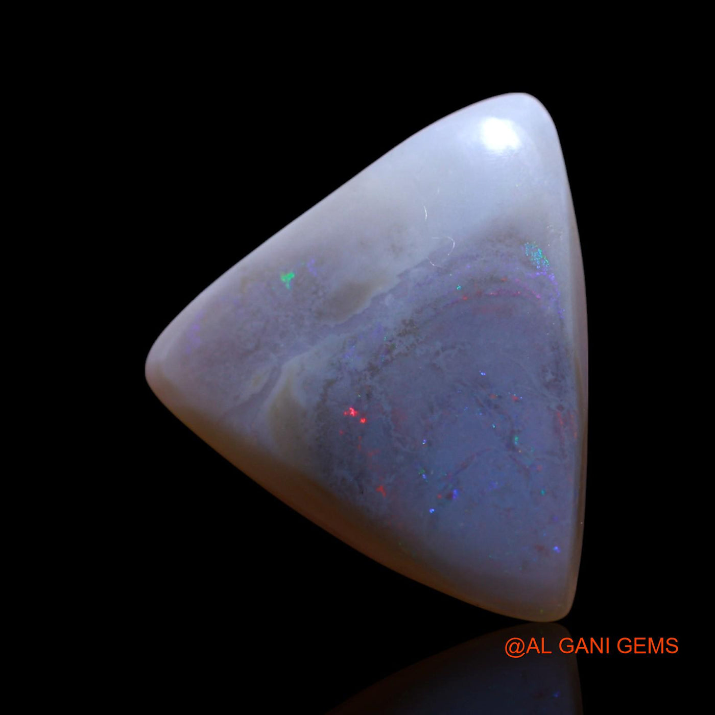 Natural Untreated Fire Opal Loose Gemstone Trillion Cabochon From Australia 6.00 Cts 16x15x4 mm AG-516