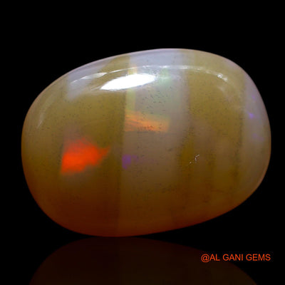 12.00 Cts Unheated Australian Fire Opal Loose Gemstone Oval Cabochon Natural 19x14x6 mm AG-518