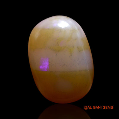 12.00 Cts Unheated Australian Fire Opal Loose Gemstone Oval Cabochon Natural 19x14x6 mm AG-518