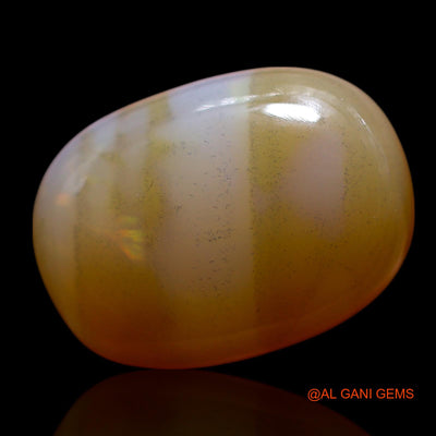 12.00 Cts Unheated Australian Fire Opal Loose Gemstone Oval Cabochon Natural 19x14x6 mm AG-518