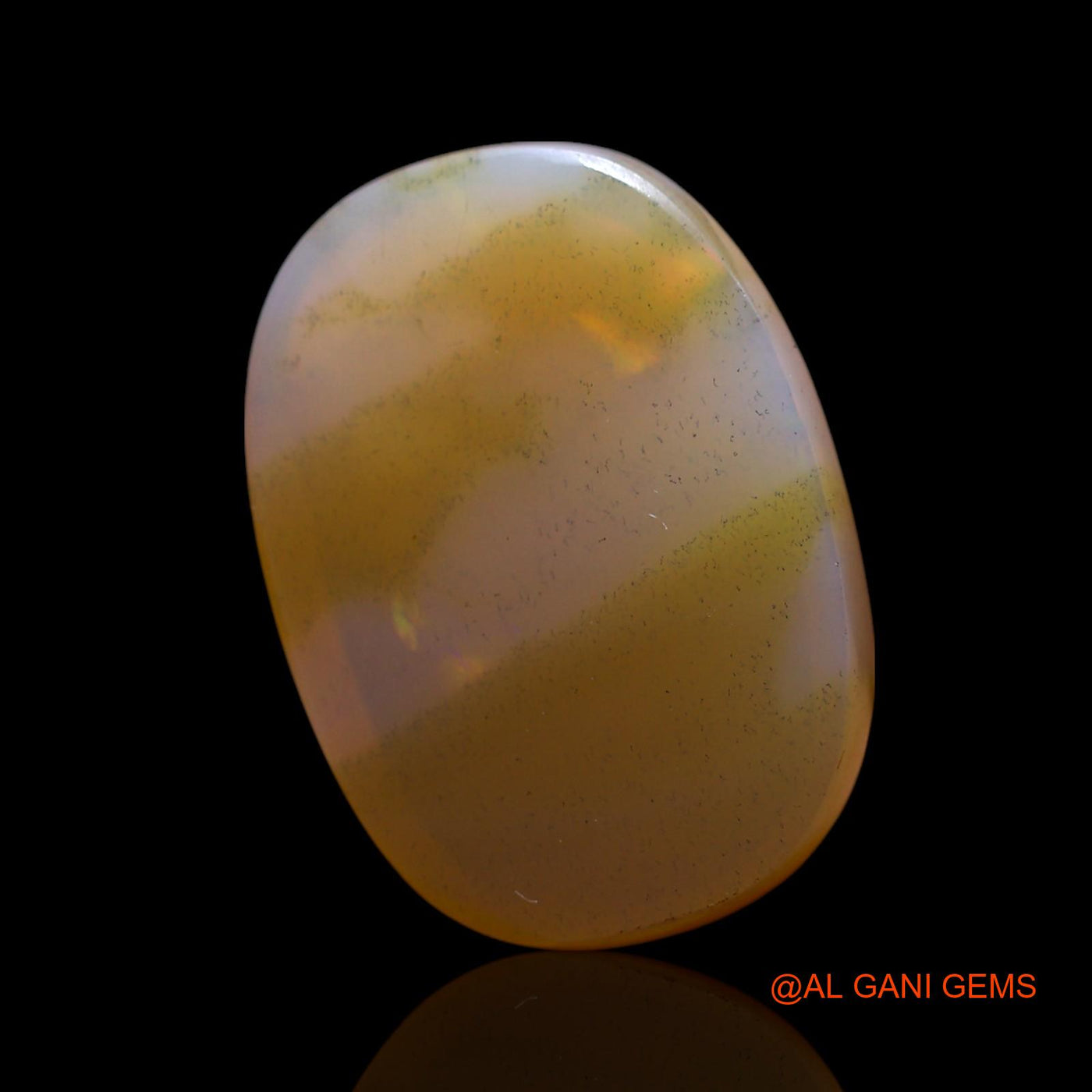 12.00 Cts Unheated Australian Fire Opal Loose Gemstone Oval Cabochon Natural 19x14x6 mm AG-518
