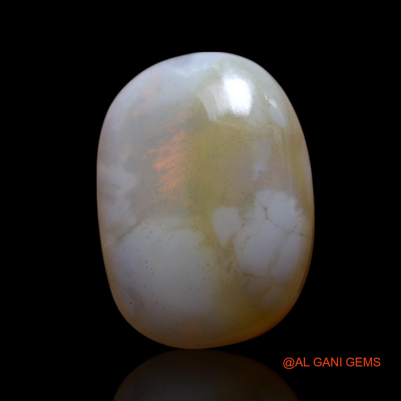 Natural Untreated Fire Opal Loose Gemstone Oval Cabochon From Australia 10.00 Cts 18x13x6 mm AG-521