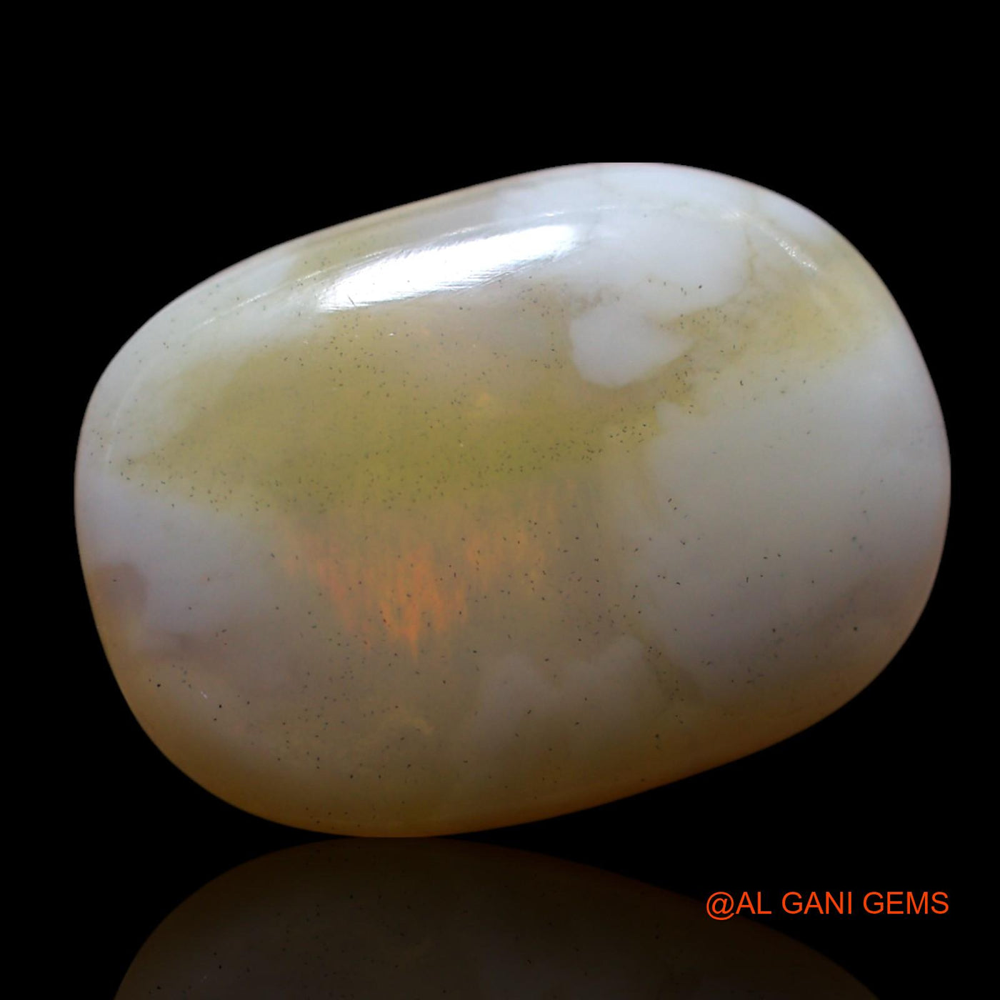 Natural Untreated Fire Opal Loose Gemstone Oval Cabochon From Australia 10.00 Cts 18x13x6 mm AG-521