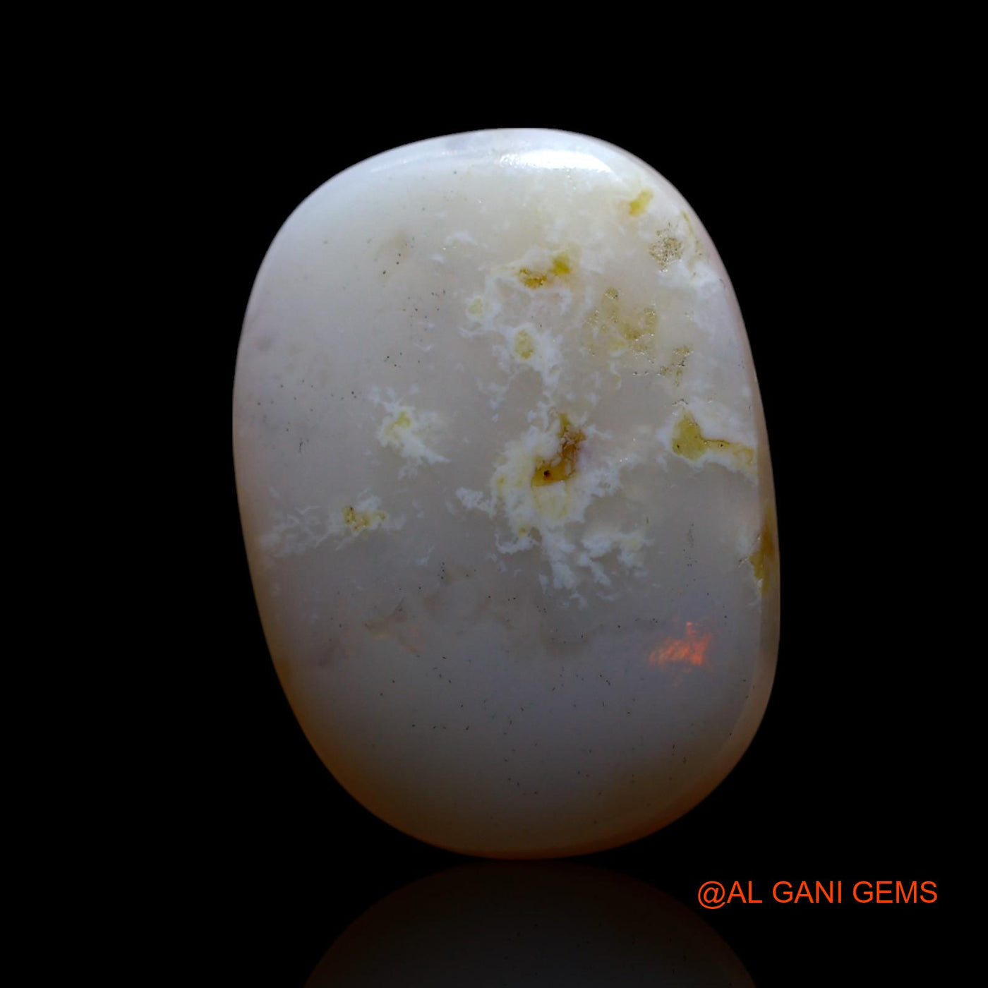 Natural Untreated Fire Opal Loose Gemstone Oval Cabochon From Australia 10.00 Cts 18x13x6 mm AG-521